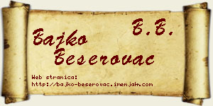 Bajko Beserovac vizit kartica